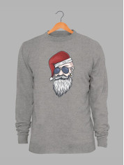 Світшот дитячий з новорічним принтом Санта хіпстер - 211205