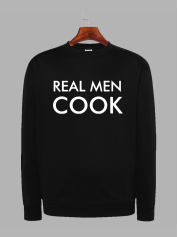 Свитшот с принтом Real men cook - 0510