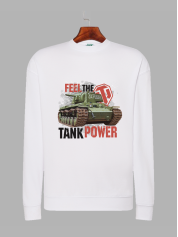 Свитшот с принтом Feel the Tank power - 1612
