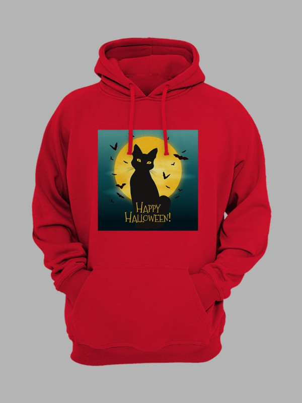 Толстовка худі з принтом Happy Halloween (2320)