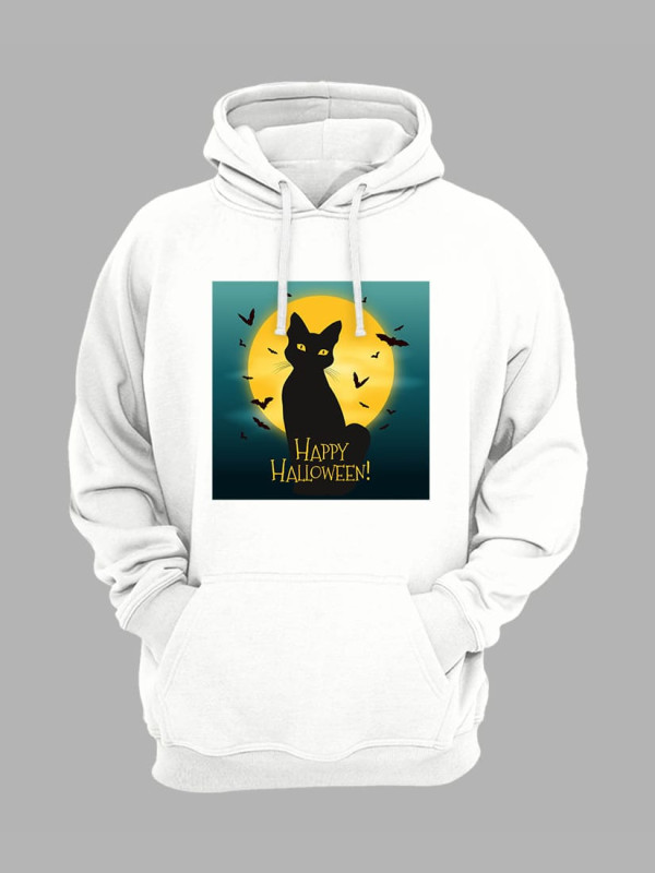 Толстовка худі з принтом Happy Halloween (2320)