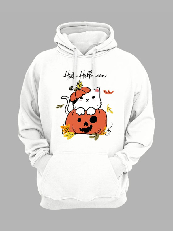 Толстовка худі з принтом Happy Halloween (2326)