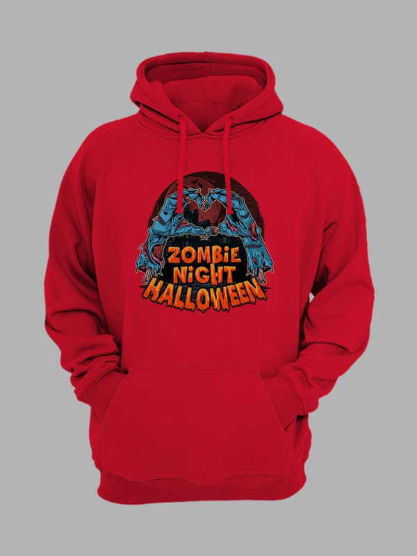 Толстовка худі з принтом Zombie night halloween (2331)