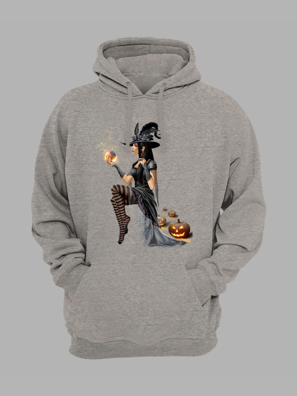 Толстовка худі з принтом Хеллоуїн (2350)