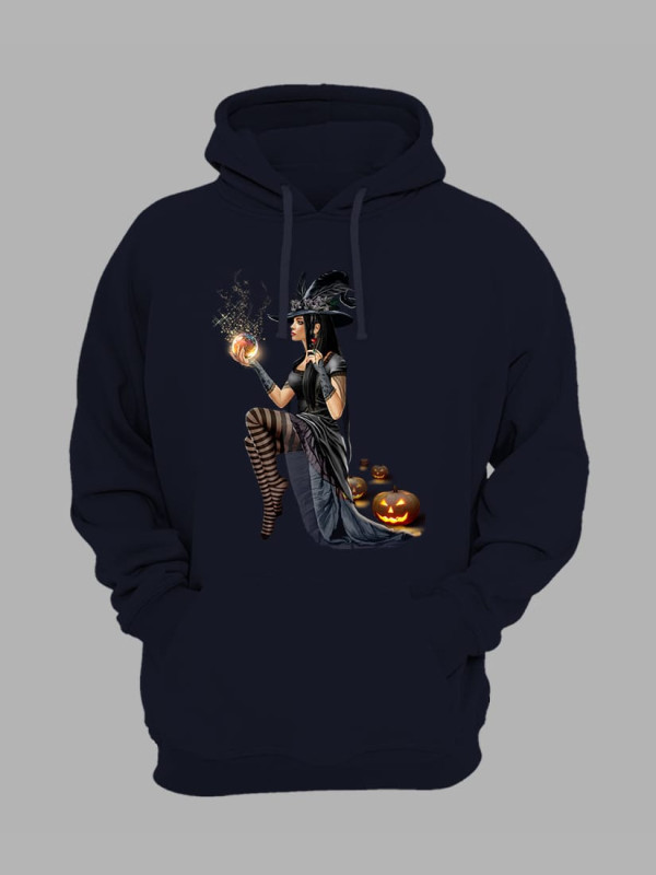 Толстовка худі з принтом Хеллоуїн (2350)