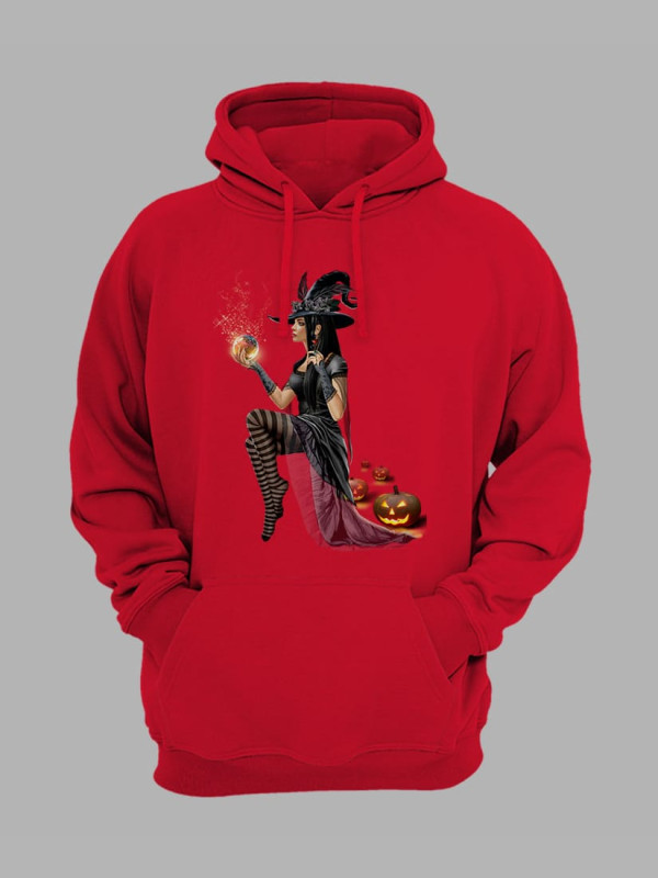 Толстовка худі з принтом Хеллоуїн (2350)