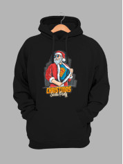 Толстовка жіноча худі з новорічним принтом Christmas Santa Party (Різдвяна вечірка у Санти) - 2103