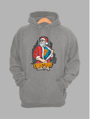 Толстовка жіноча худі з новорічним принтом Christmas Santa Party (Різдвяна вечірка у Санти) - 2103