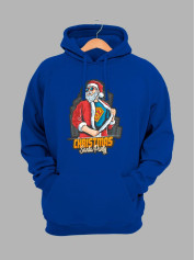 Толстовка жіноча худі з новорічним принтом Christmas Santa Party (Різдвяна вечірка у Санти) - 2103