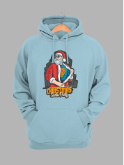 Толстовка жіноча худі з новорічним принтом Christmas Santa Party (Різдвяна вечірка у Санти) - 2103