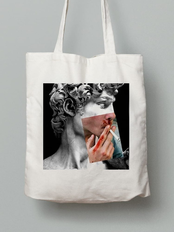 Екосумка шопер з бавовни 38х40см з принтом Surrealism Apollon (Сюрреалізм Аполлон) - 0146