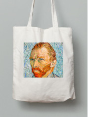 Экосумка из хлопка 38х40см с принтом Vincent Van Gogh (Винсент Ван Гог) - 0154