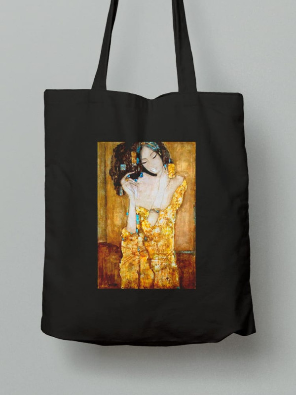 Екосумка шопер з бавовни 38х40см з принтом Золота Адель (Портрет Аделі Блох-Бауер Густав Клімт) - 0160
