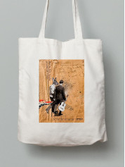 Екосумка шопер з бавовни 38х40см з принтом АРТ Гітарист - 0904