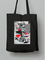 Екосумка шопер з бавовни 38х40см з принтом Арт Аполлон - 0908