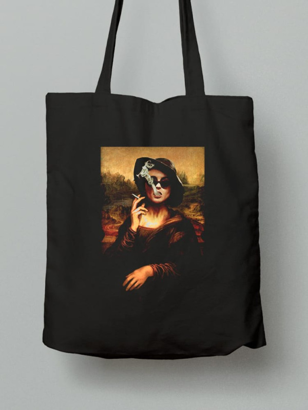 Екосумка шопер з бавовни 38х40см з принтом Марла Ліза (Marla Lisa) - 1002