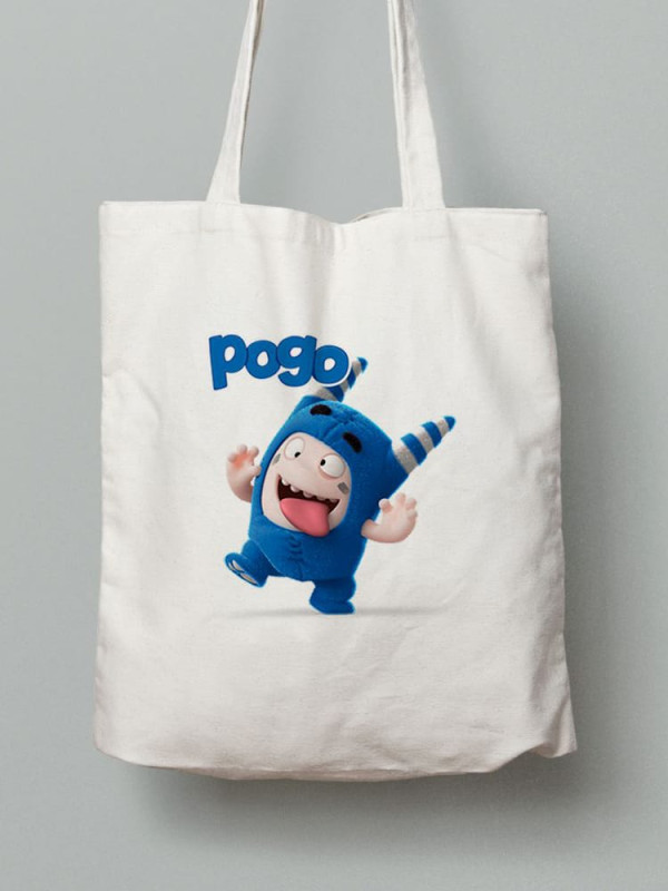 Екосумка шопер з бавовни 38х40см з принтом Поджо - 0328