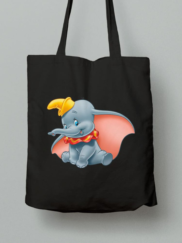 Екосумка шопер з бавовни 38х40см з принтом Слоник  - 0333