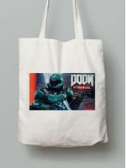 Екосумка шопер з бавовни 38х40см з принтом DOOM - Дум - 1608