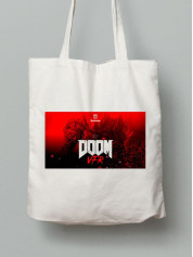 Екосумка шопер з бавовни 38х40см з принтом DOOM - Дум - 1610
