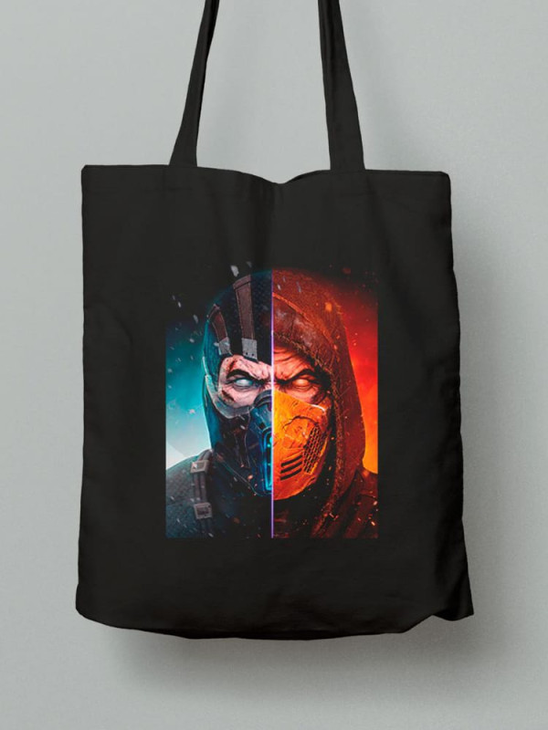Екосумка шопер з бавовни 38х40см з принтом Sub-Zero vs Scorpion - 1634