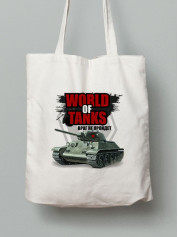 Екосумка шопер з бавовни 38х40см з принтом World of Tanks Ворог не пройде - 1639