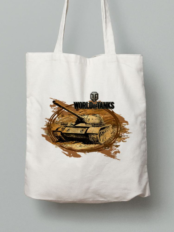 Екосумка шопер з бавовни 38х40см з принтом Гра World of Tanks - Світ Танків - 1642
