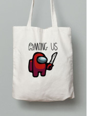 Екосумка шопер з бавовни 38х40см з принтом Among Us Амонг Ас (Серед нас) - 2537