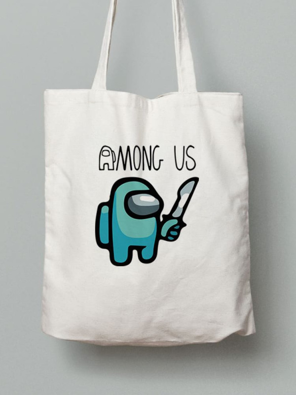 Екосумка шопер з бавовни 38х40см з принтом Among Us Амонг Ас (Серед нас) - 2548