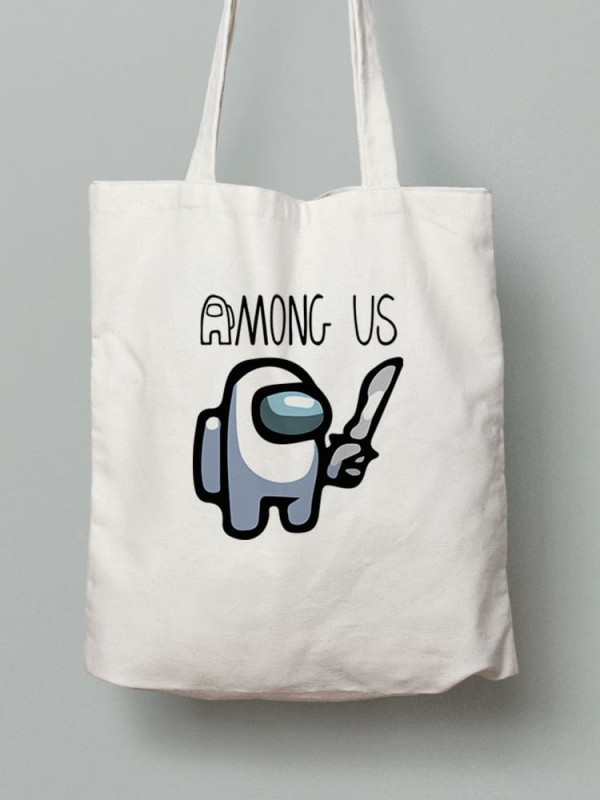 Екосумка шопер з бавовни 38х40см з принтом Among Us Амонг Ас (Серед нас) - 2555